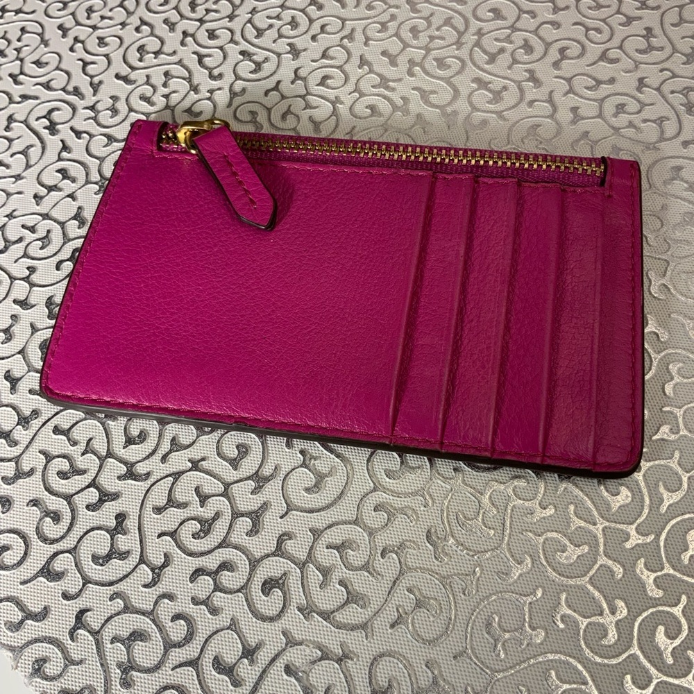Antonio Melani Pink Leather Card Holder